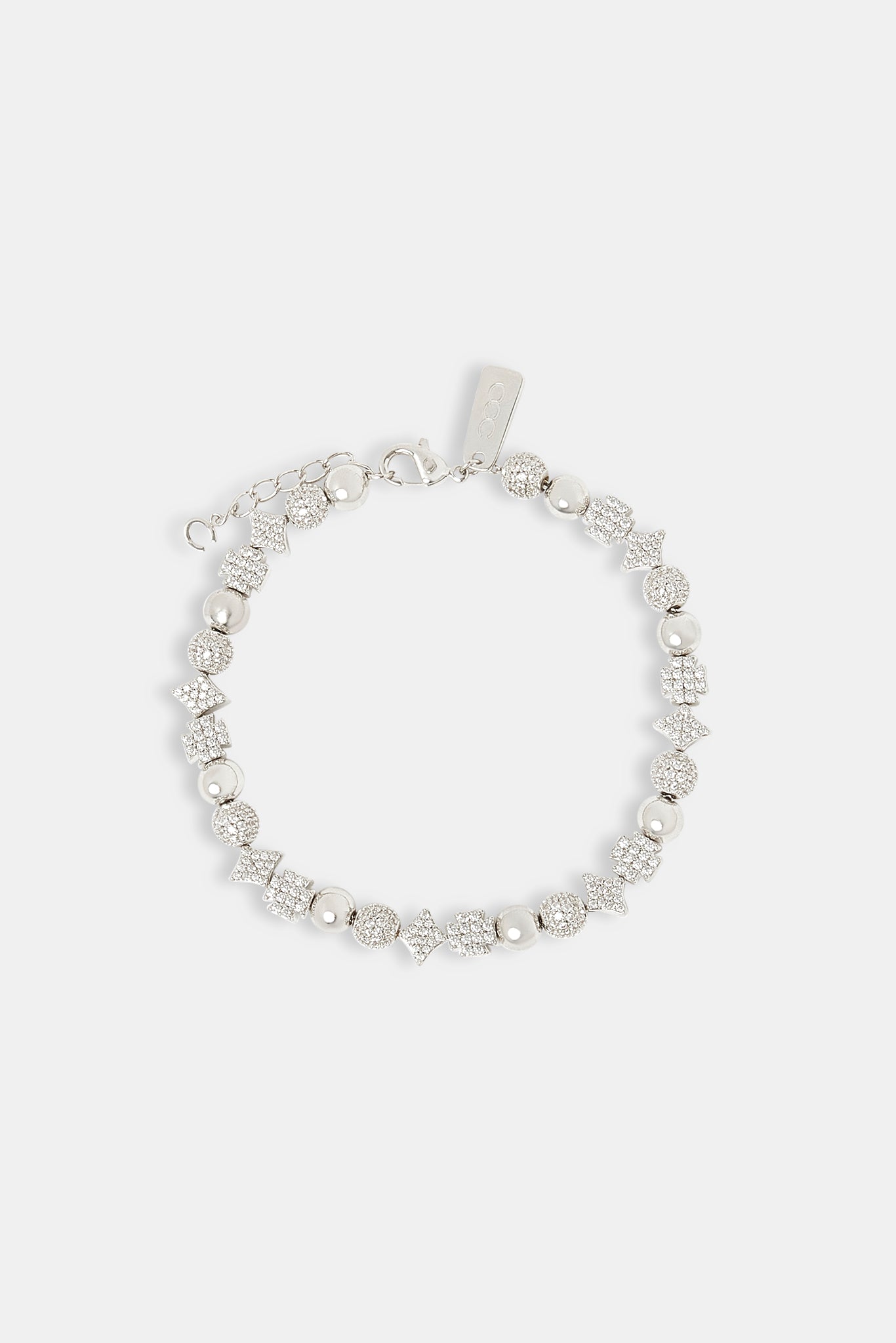 Armband mit poliertem und geeistem Perlenmotiv – 6 mm